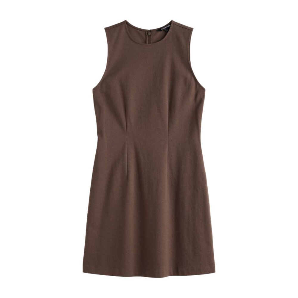 41 Hawthorn Brown Sleeveless Ponte Dress